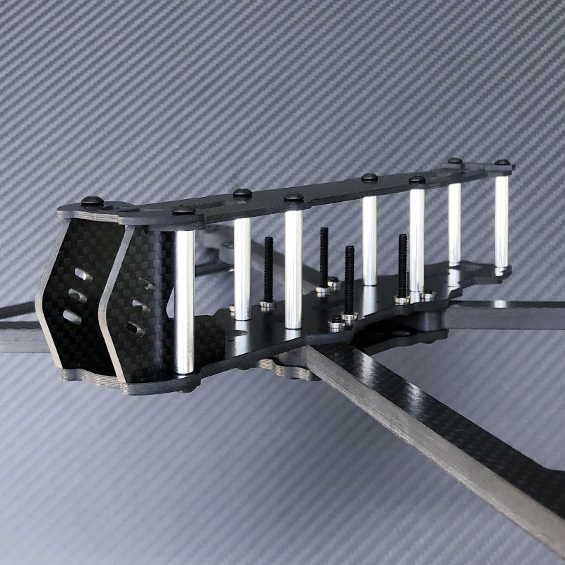 RJX Mark4 V2 8inch 367mm Carbon Fiber Plain Matte Frame Kit - Image 8